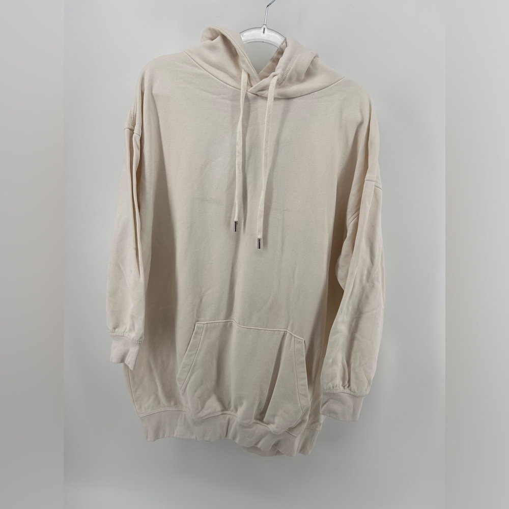 H & M - Women's Tunic Long Sweatshirt Oversized Color Off White Size Small